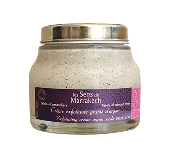 Crème exfoliante grains d'argan Pétales d'amandiers 